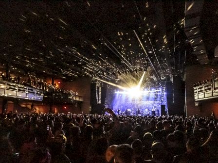 Crowd watching concert in roadrunner boston