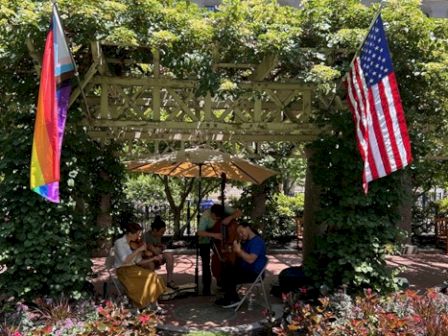 Musicians Playing in Norman B. Leventhal Park