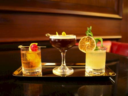 Flight of Drinks from The Dark Bar at the Boston Harbor Hotel