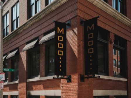 Exterior of Mooo.... Seaport Restaurant